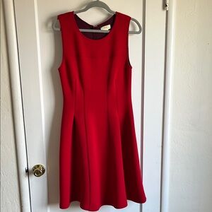 Anthropologie Vibrant Red Mini Dress
